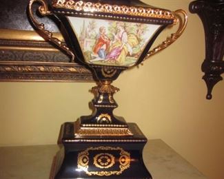 Italian Limoges Mignon Decor Cobalt Blue