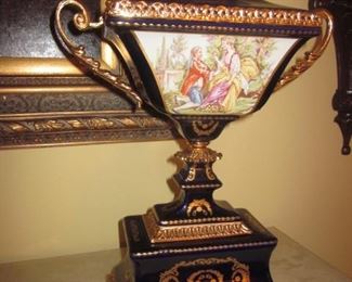 talian Limoges Mignon Decor Cobalt Blue