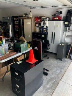 Lots of Garage Items including metal cabinets
