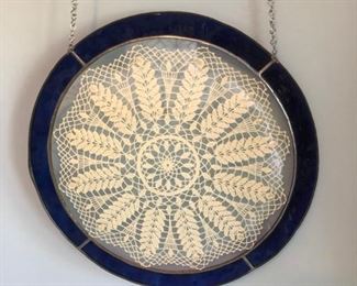 Stained glass wall hanging