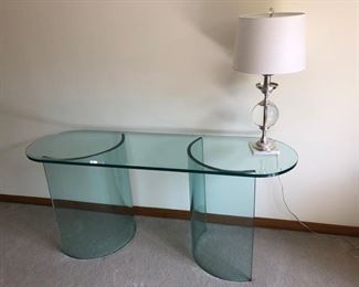 Glass console/sofa table