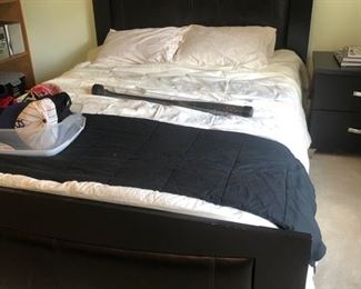Bedframe and queen mattress set