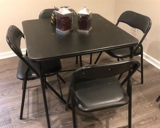 Card table and chairs