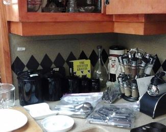 Sanitary cheese preserver , canister set, Flatware sets, hand mixer, spice set.