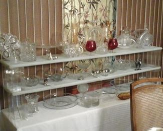 Pressed glass and crystal