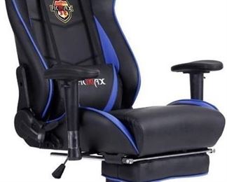 Ficmax Ergonomic Massage Gaming Chair Reclining Racing Office Chair High Back Video Game Chair PU Leather Game Chair with Footrest Plus Size Computer Chair