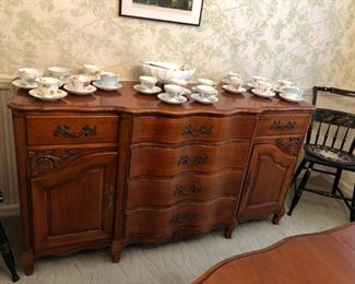 Sideboard, Cups & Saucers, Chairs