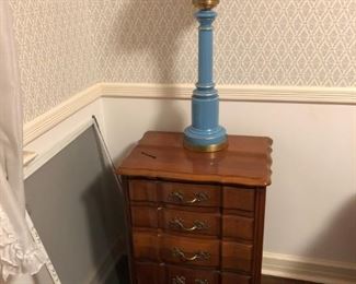 Pair of Side Tables, Lamp