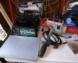 Garage: Battery Charger, Milwaukee Hole Hog 1675-1 Drill