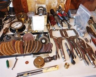 Garage: Gauges, Sander Pads, etc. Vise Grips