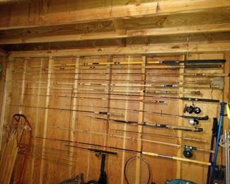 Basement: Fishing Poles-(Most have problems)