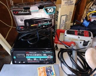 Garage: Battery Charger, Milwaukee Hole Hog 1675-1 Drill