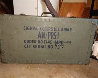 Living Room: World War ll, Mine Detector Set, AN/PR5-1, April 15-1944 You can search for buried treasure in your back yard.