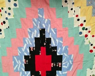 1st Bedroom Right: Diamond Shaped Quilt Top