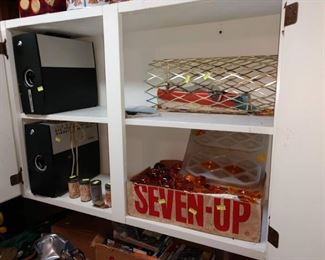 Basement: Slide Projectors, Glass Pieces for Lamp Frame (On Top Shelf)