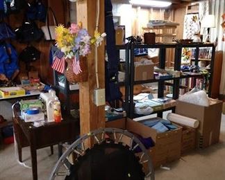 Basement: Roll of Wire, Exercise Jumping Piece,