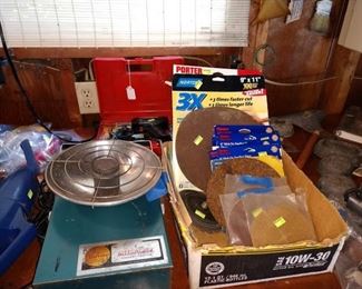 Garage: Propane Heater, Sand Paper