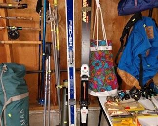 Basement: Skies, Poles, Tent