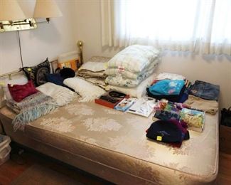 2nd Bedroom Right: Queen Bed, Blankets, Pillows, Jeans