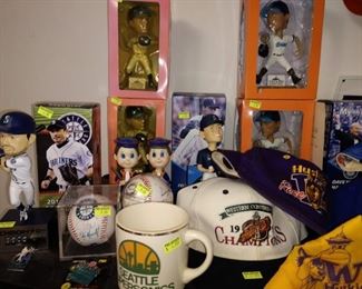Dining Room: Mariners Stuff, Sonic Stuff, U of W stuff, Seahawks Stuff
