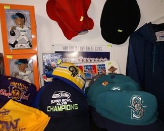 Dining Room: Mariners Stuff, Sonic Stuff, U of W stuff, Seahawks Stuff