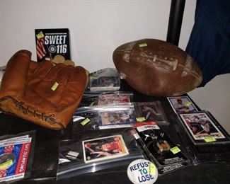 Dining Room: Baseball Mitts, Ken Griffey, Jr. Cards, Football cards, Basketball cards, Video Sweet 116 Mariners, Other Stuff