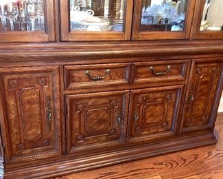 Bernhardt lighted dining room China Cabinet - bottom view