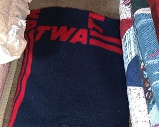 Vintage TWA blanket 