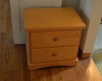 Maple nightstand. Easy slid drawers all wood. NO VENEER!