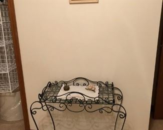 metal table, vintage picture