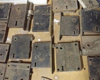 Many Victorian era locks and keys