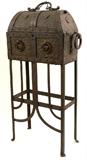 ARTS AND CRAFTS PERIOD BOX ON STAND.