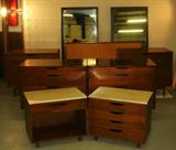 Rare Jens Risom Bedroom Suite 9 pcs.