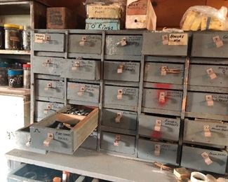 vintage parts drawers