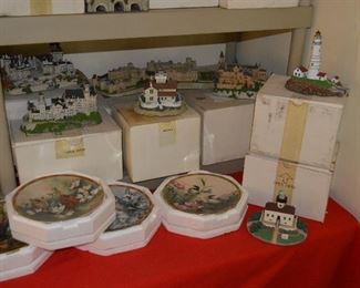 Danbury Mint Enchanted Castles of Europe, and Lighthouse Figures