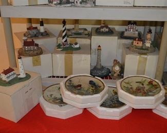 Danbury Mint Enchanted Castles of Europe, and Lighthouse Figures