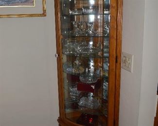 Curved Glass Corner Cabinet