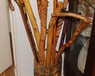 Super cool hand carved canes