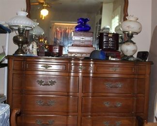 Double dresser with mirror