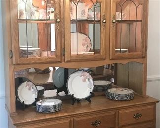 China Cabinet and Noritake 44 set of China