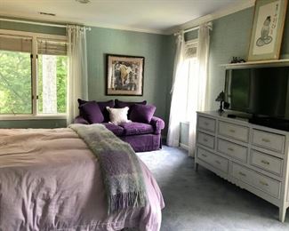 LAVENDAR Sleeper Sofa Calico Corner , Chests with Lavendar Details