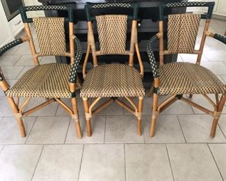 SET OF 8 Cafe Bisto Woven Chairs by Palecek