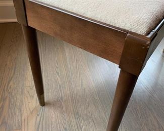 4. George Steck Mahogany Mini Baby Grand Piano (# 191290) w/ Custom Needlepoint Upholstered Bench