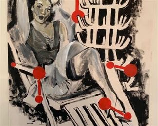 19. Ahmed Gomez Contemporary Oil on Canvas (49'' x 60'')