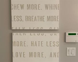 76. Pair of Inspirational Wood Boards (24'' x 24'')