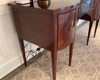 78. Antique Inlayed Mahogany Sideboard w/ Brass Pulls (61'' x 25'' x 34'')