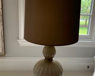 81. Art Glass Lamp w/ Lucite Base (31'')