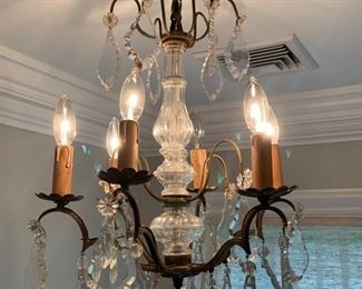 88. 6 Light Crystal Chandelier (27'')
