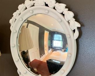 98. White Carved Convex Mirror (23'' x 30'')