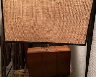 164. Pair of Wood Lamps w/ Rattan Shade (18'' x 24'')